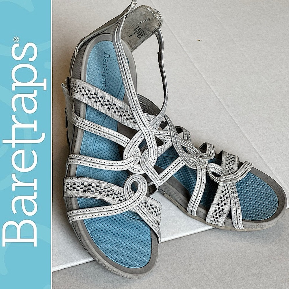 BARETRAPS WOMENS SOLAURA OPEN TOE STRAPPY SANDALS. EXCELLENT CONDITION!
